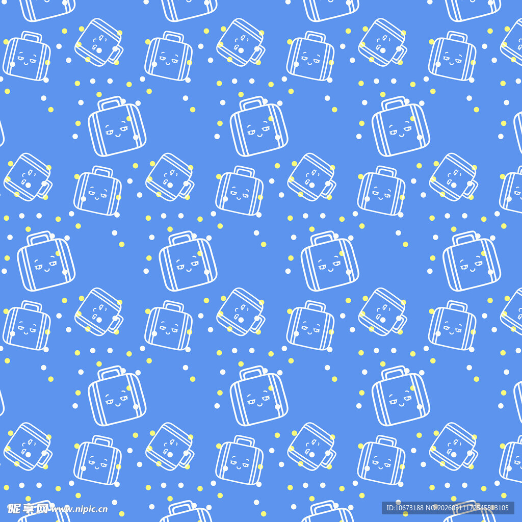 手提箱图案无缝背景