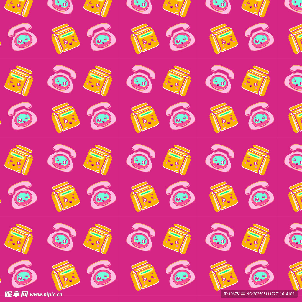 电话图案无缝背景