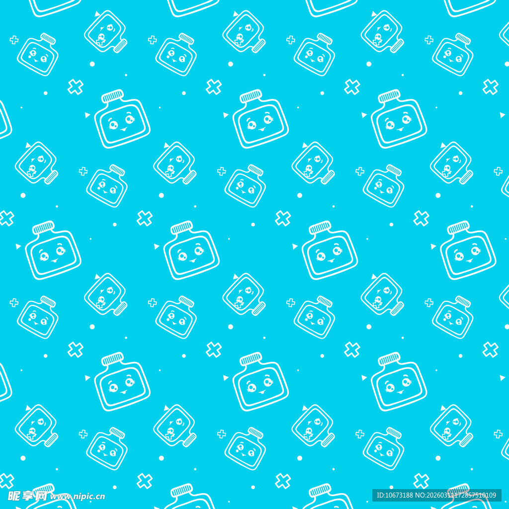 墨水瓶图案无缝背景