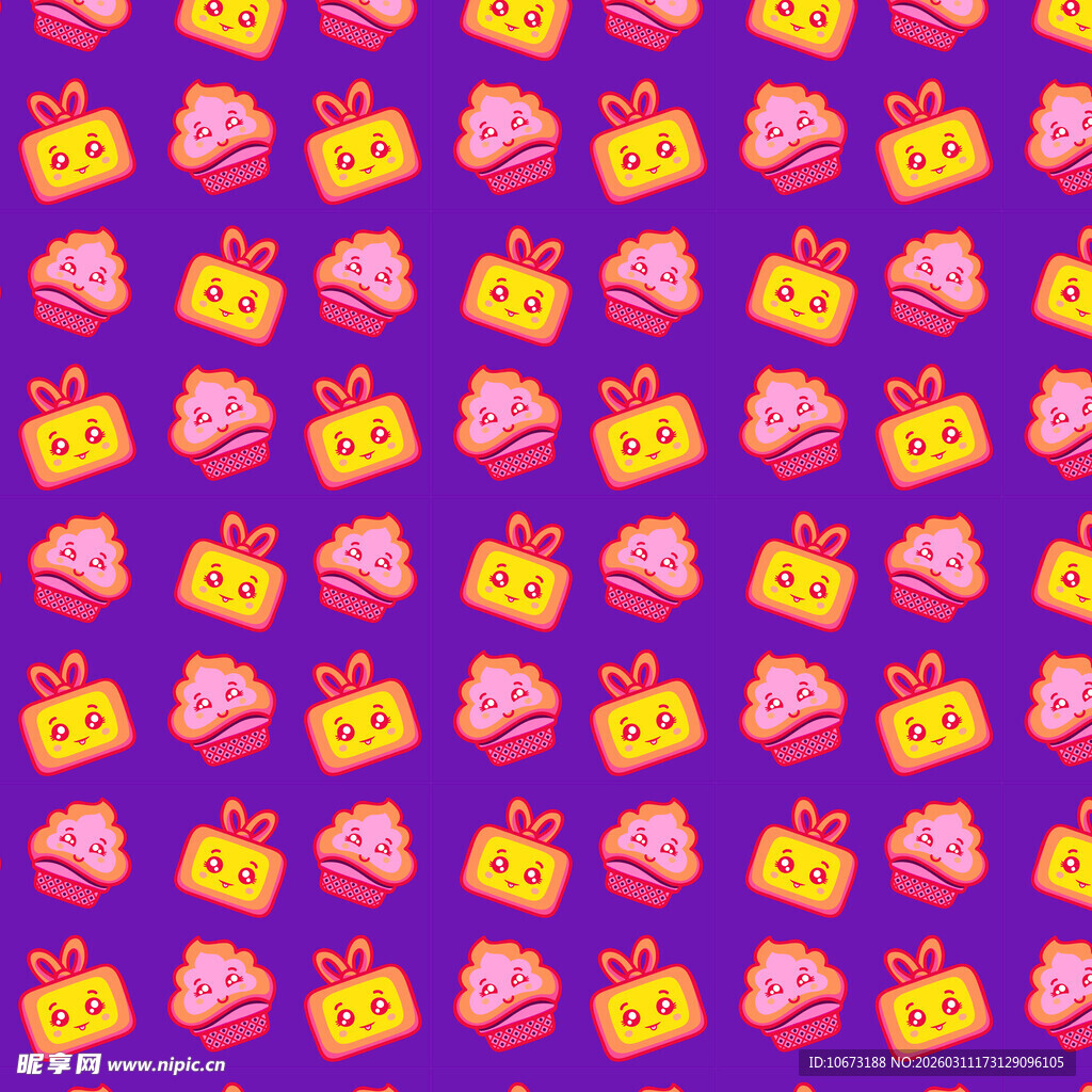 蛋糕图案无缝背景