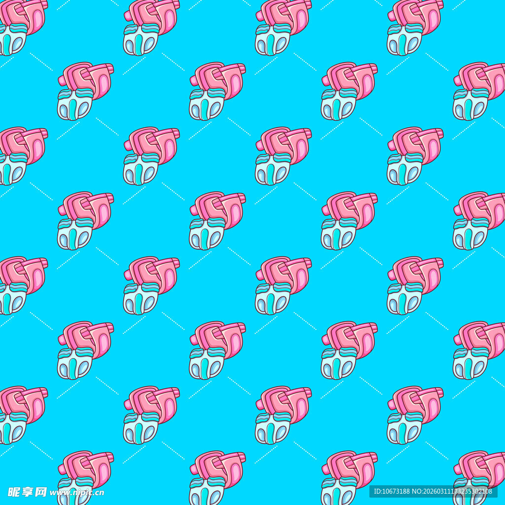 婴儿用品图案无缝背景