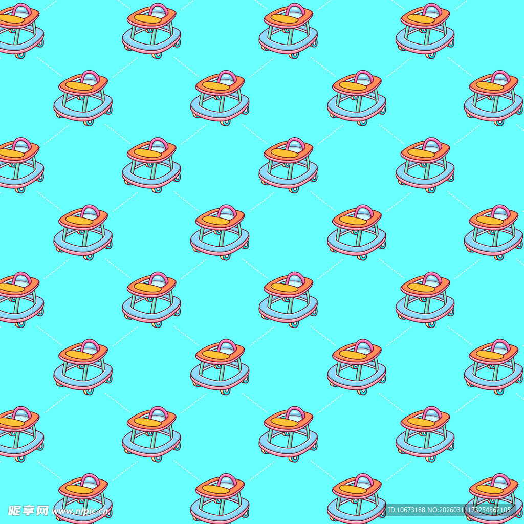 学步车图案背景