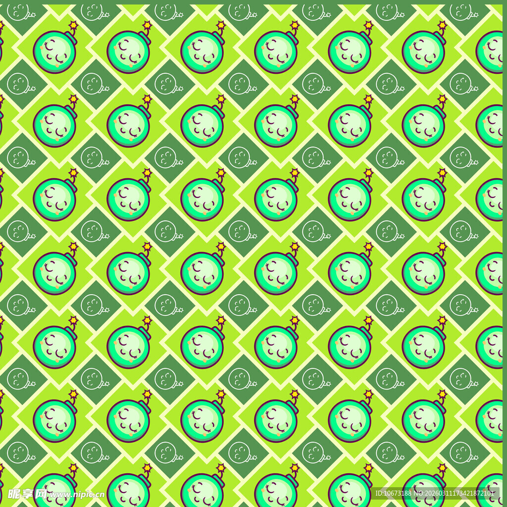 可爱图案无缝背景