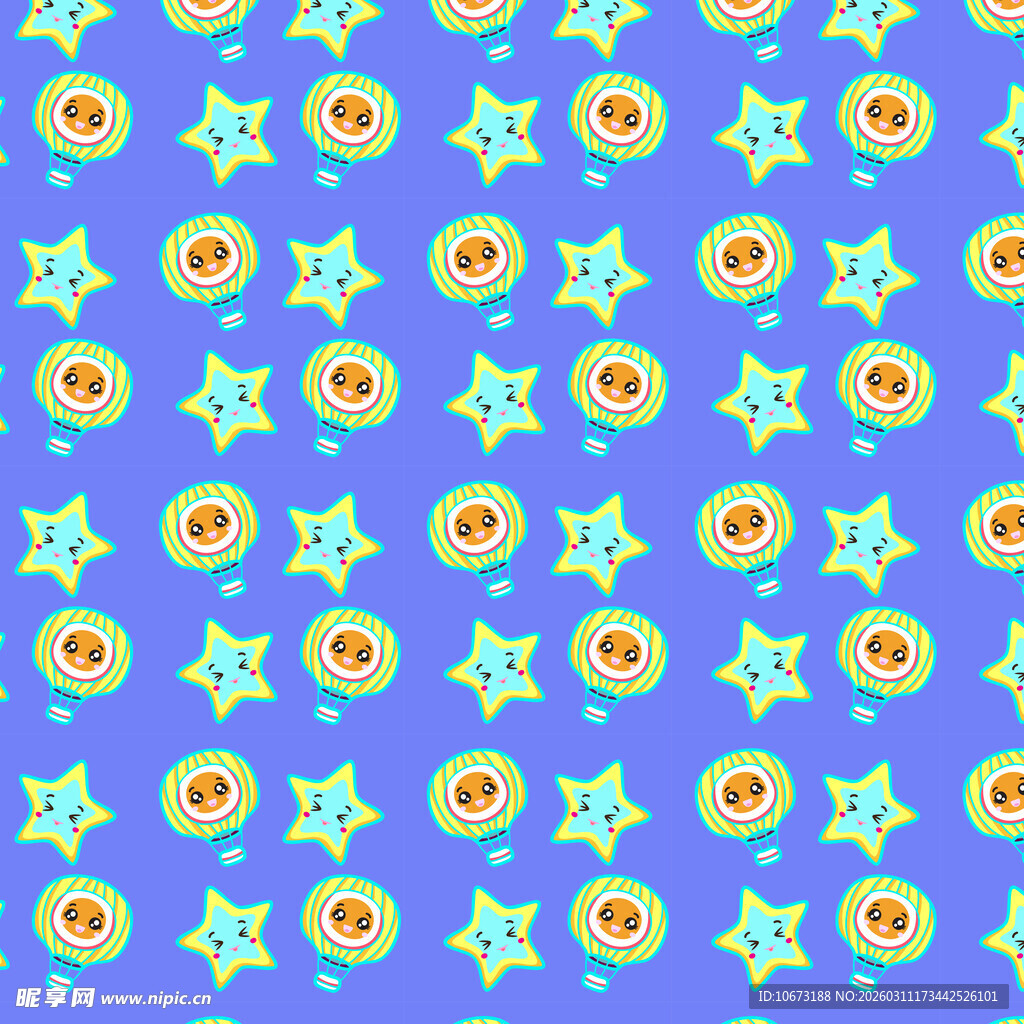 热气球图案无缝背景