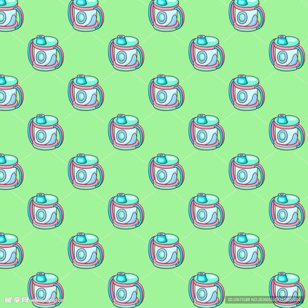 婴儿水杯图案背景