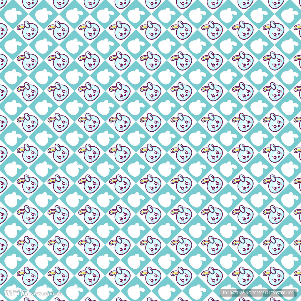 兔子图案无缝背景