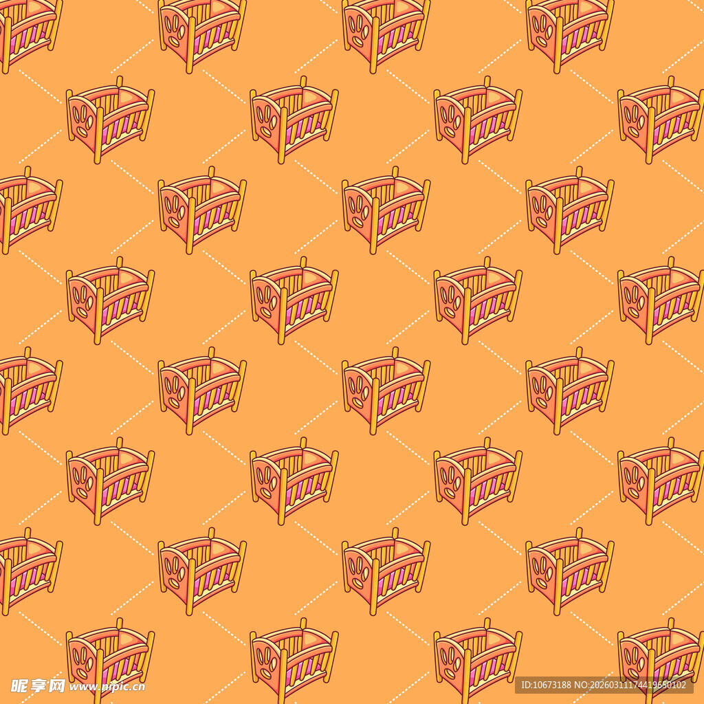 婴儿床图案背景