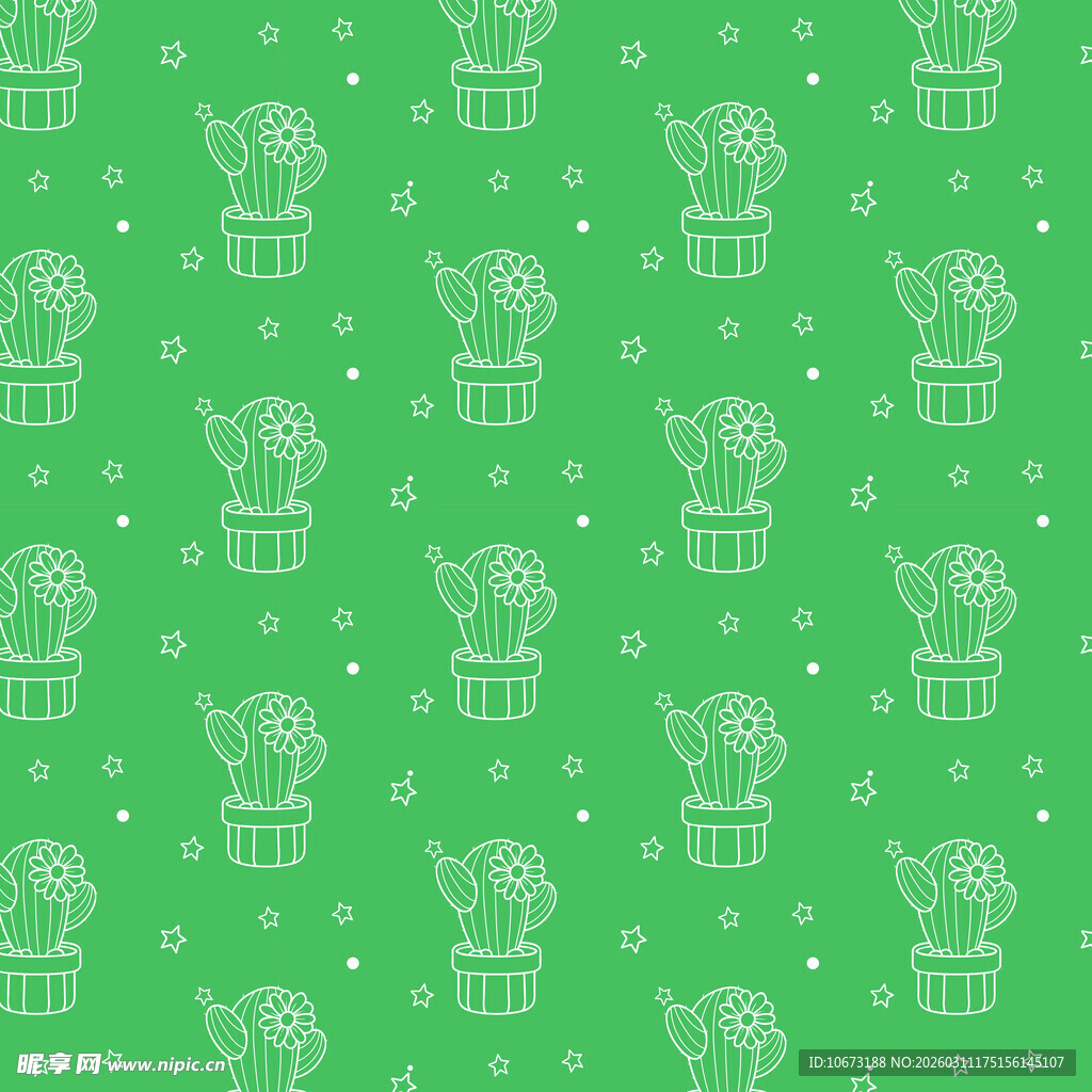 仙人掌图案背景
