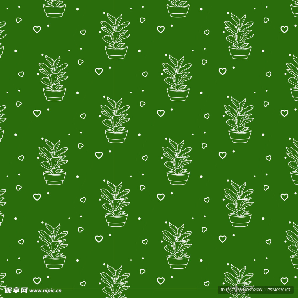 盆栽图案背景
