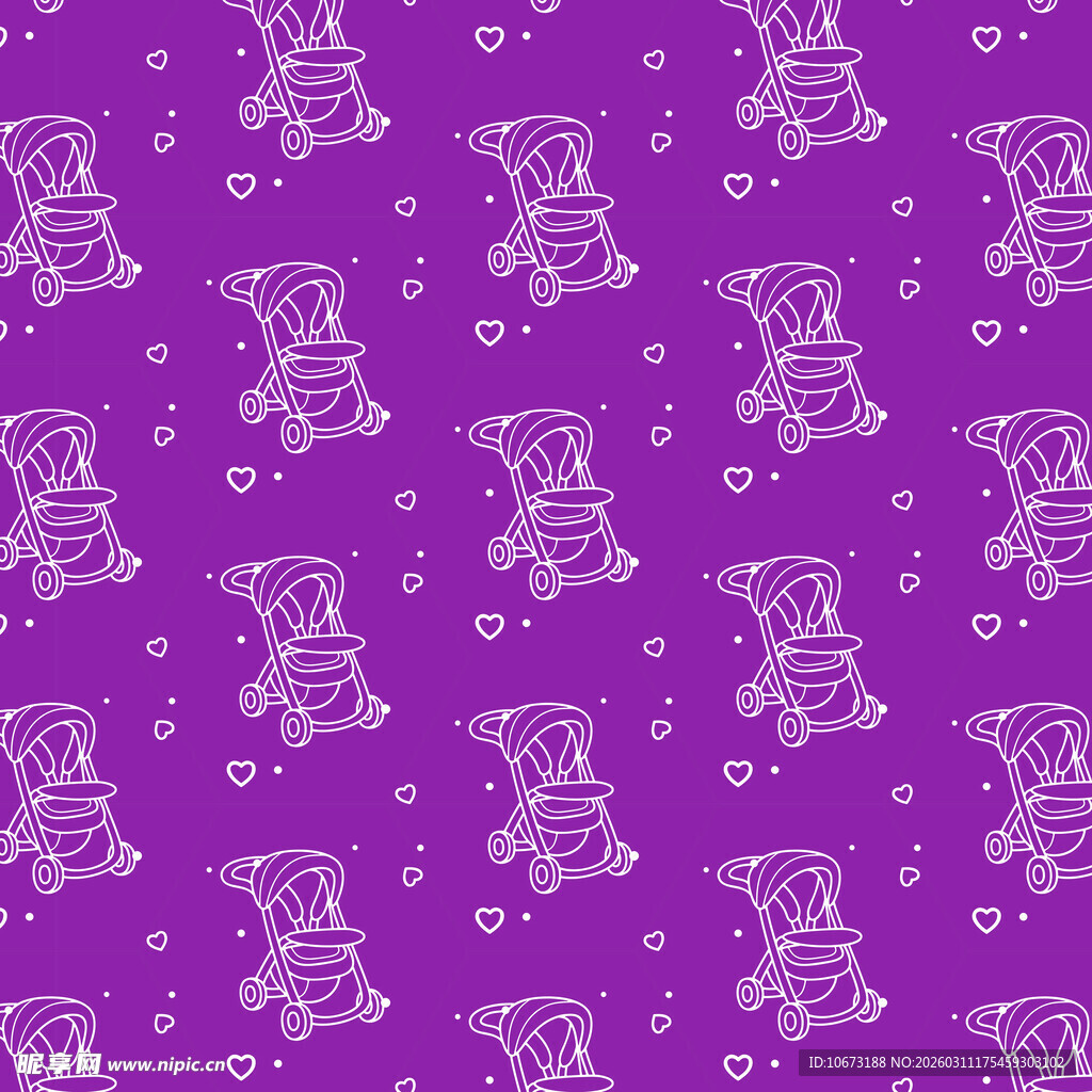 婴儿车图案背景