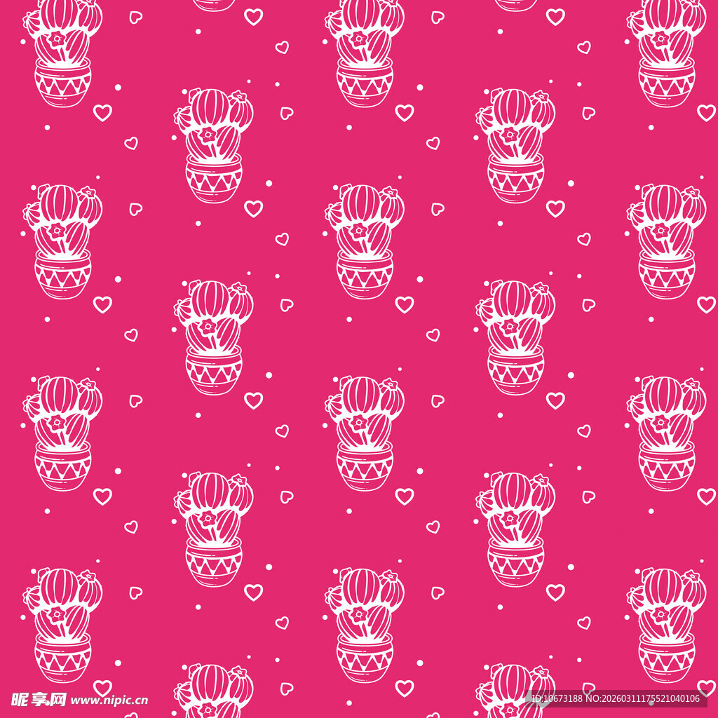 仙人掌图案背景