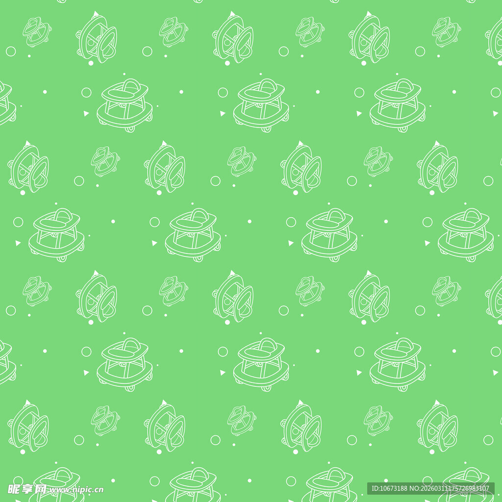 学步车图案背景