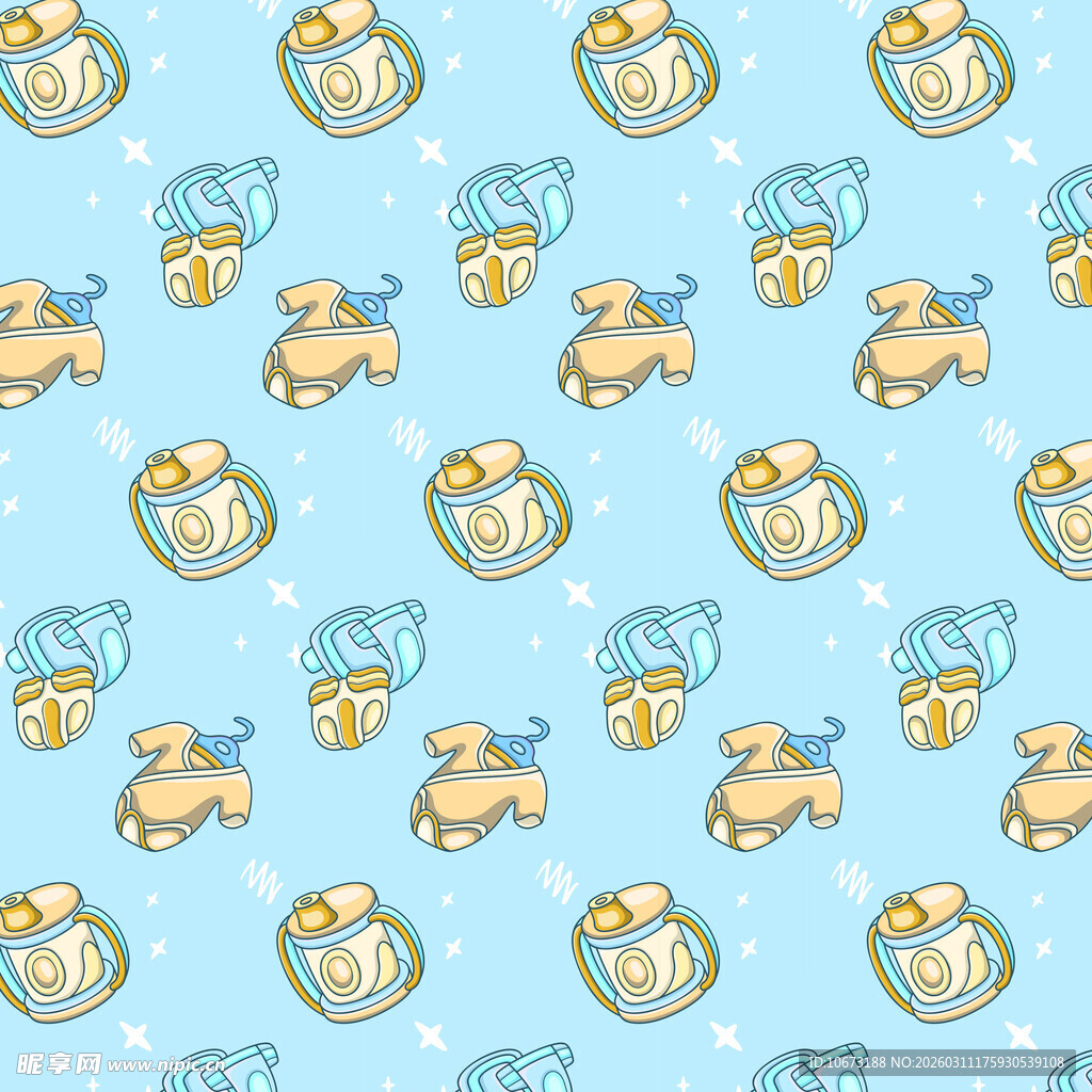 婴儿用品图案背景