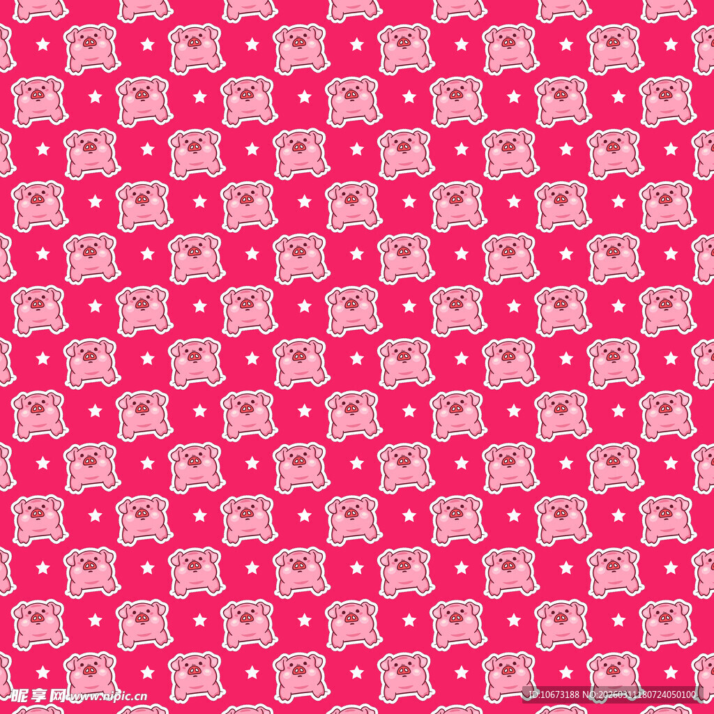 可爱小猪图案背景
