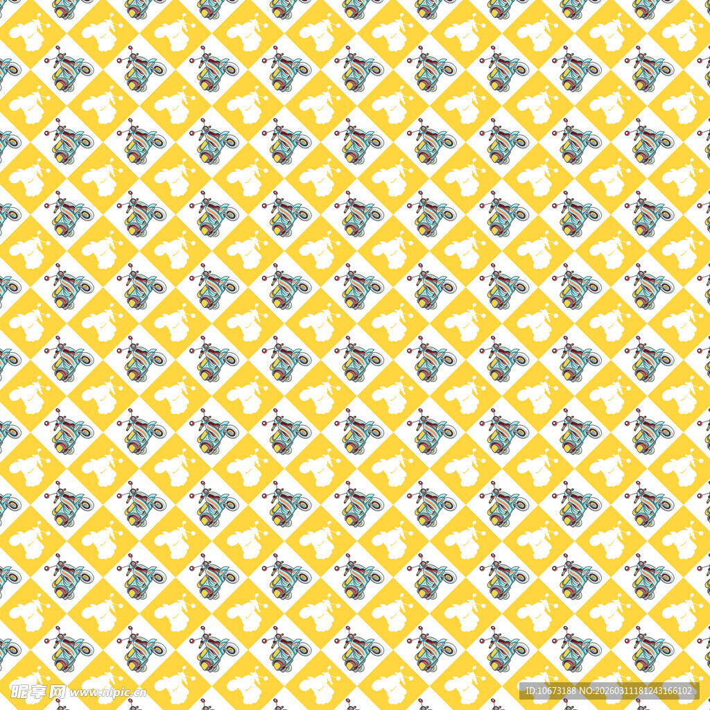 电动车图案背景