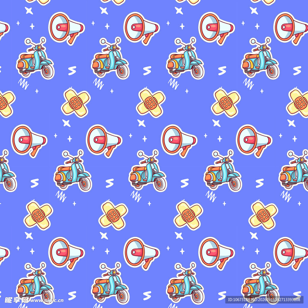 可爱元素图案背景