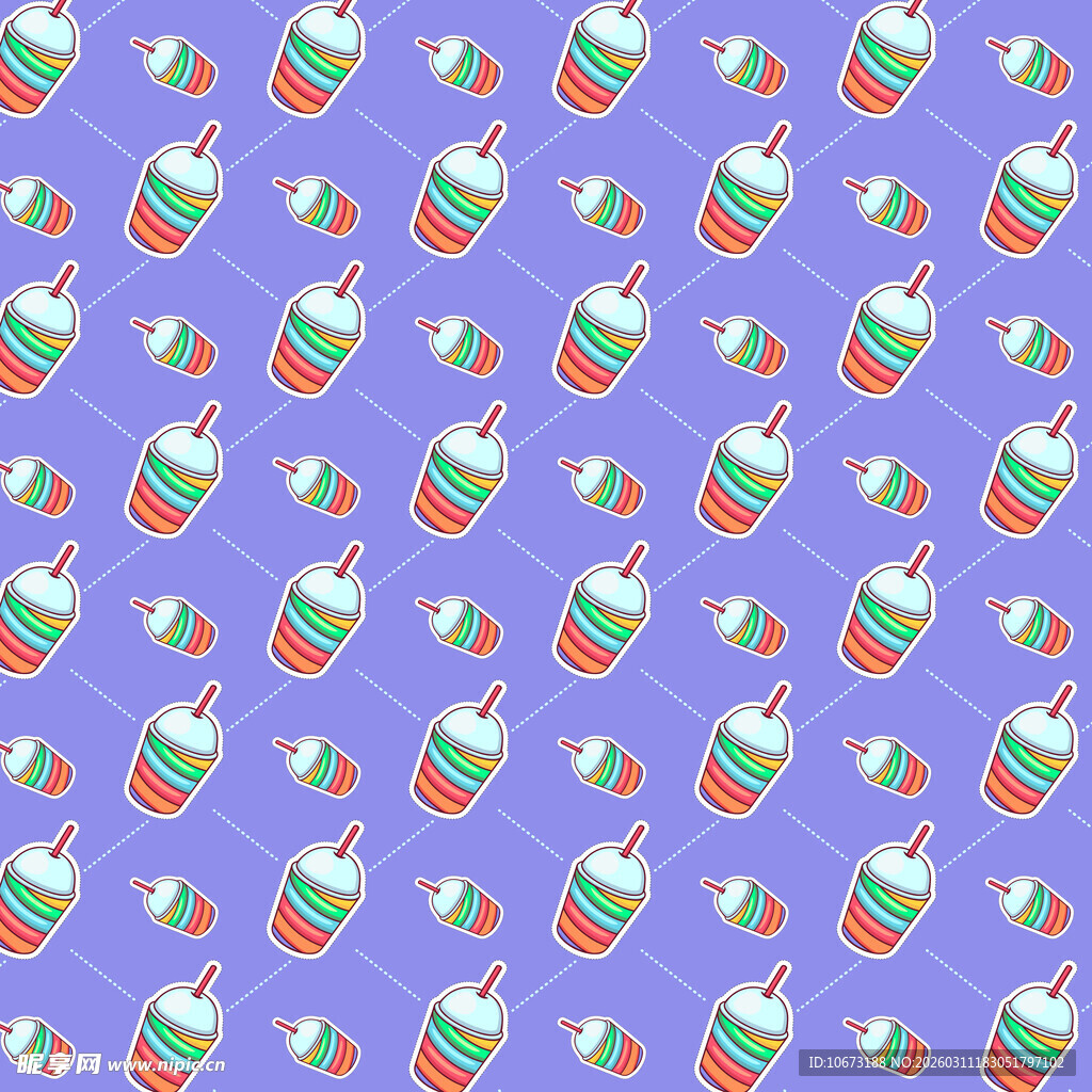 彩虹杯子图案背景
