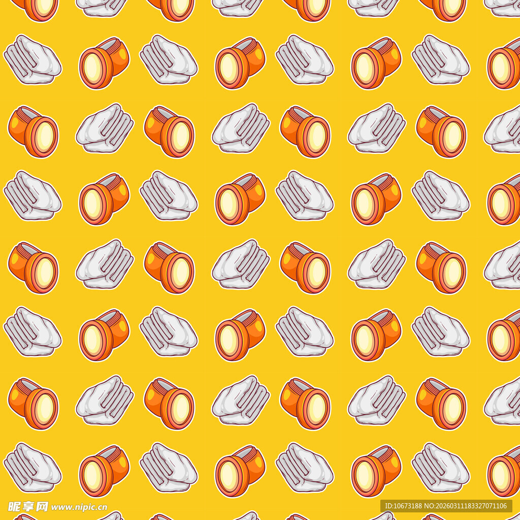 黄色背景的工具图案