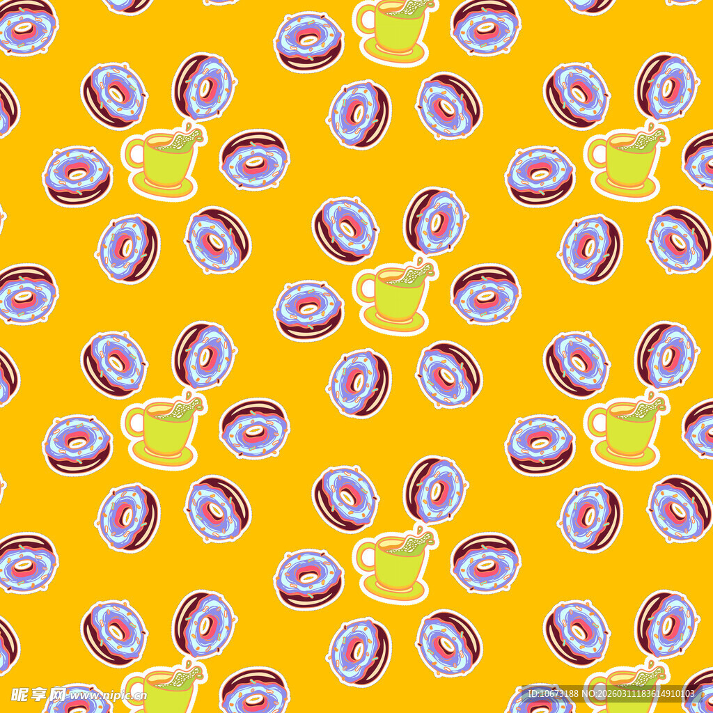 甜甜圈图案背景