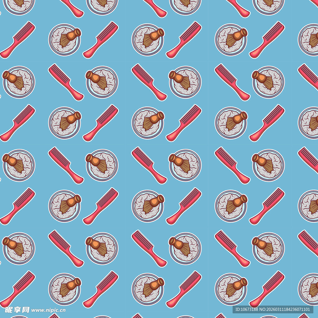 美发用品图案背景