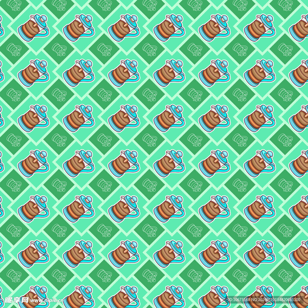 咖啡壶图案背景