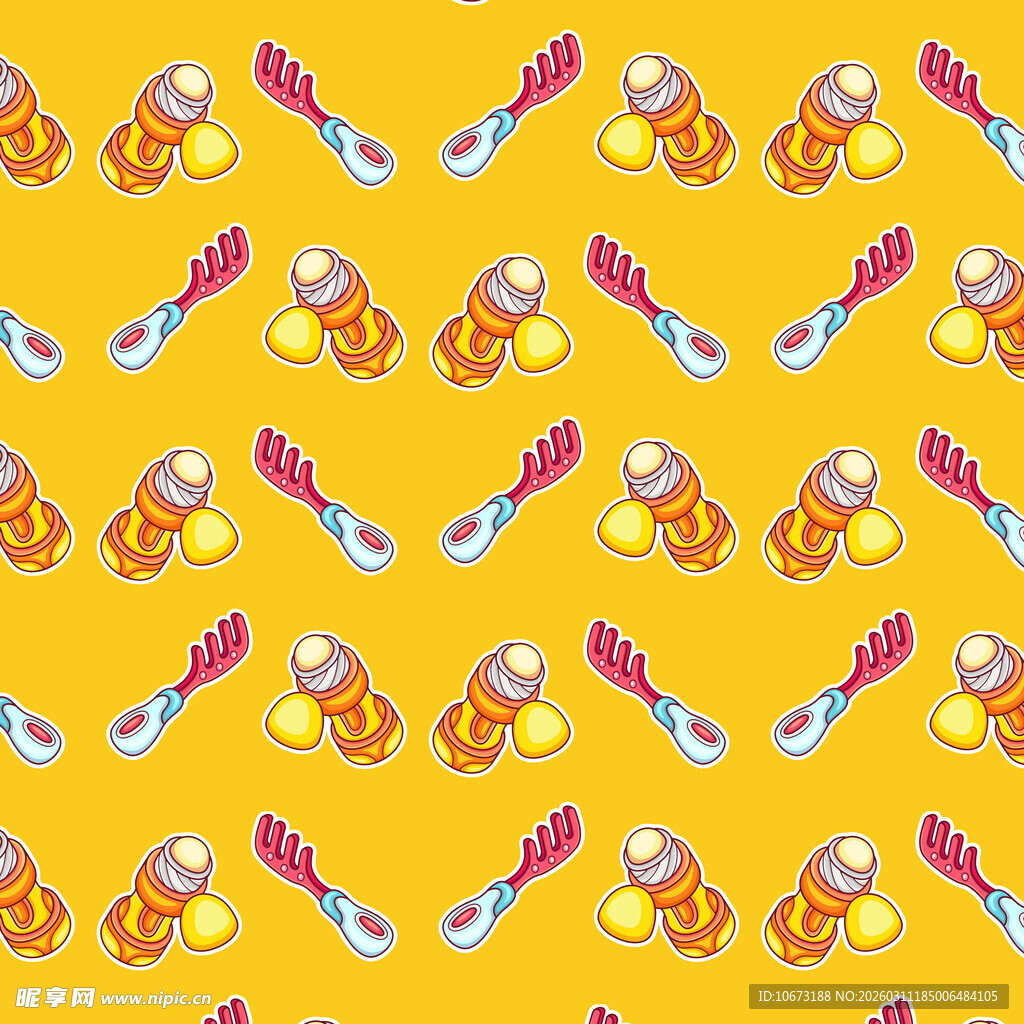 美发用品图案背景