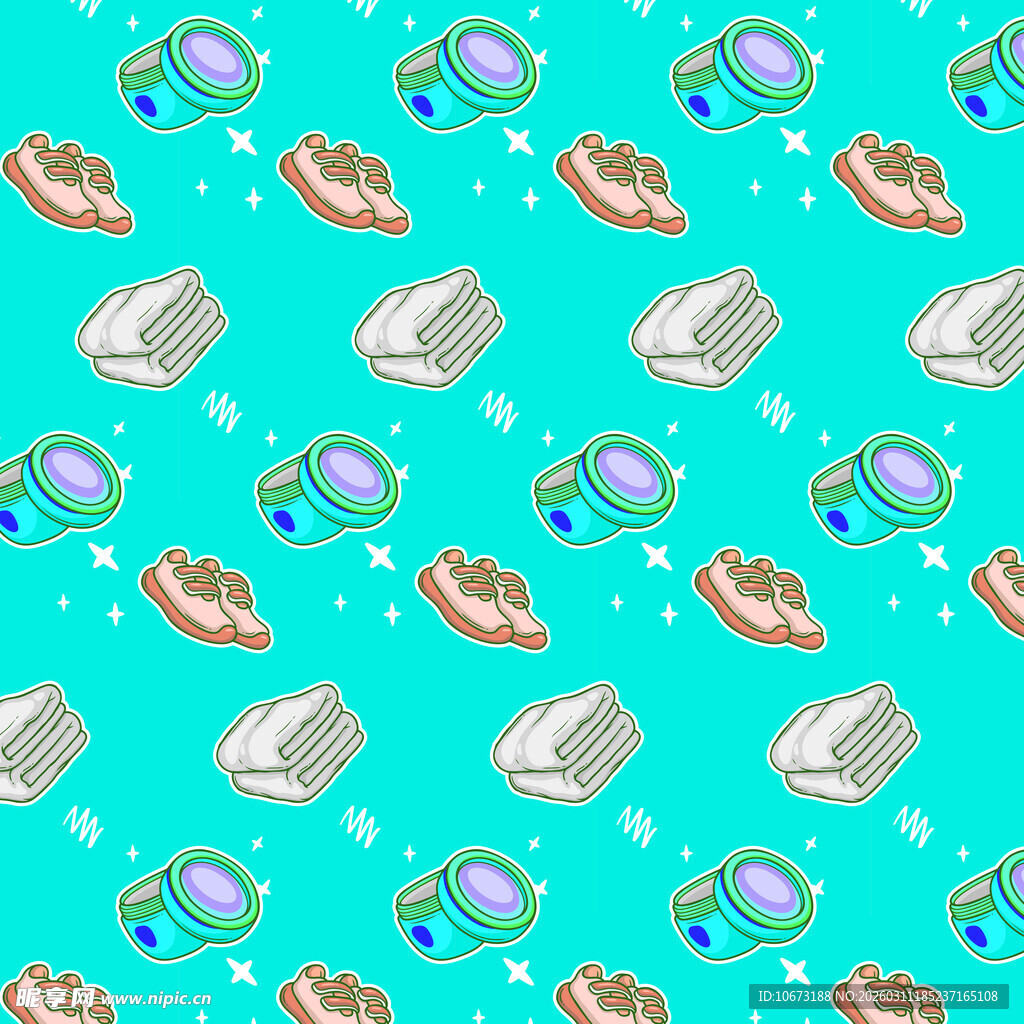 生活用品图案背景