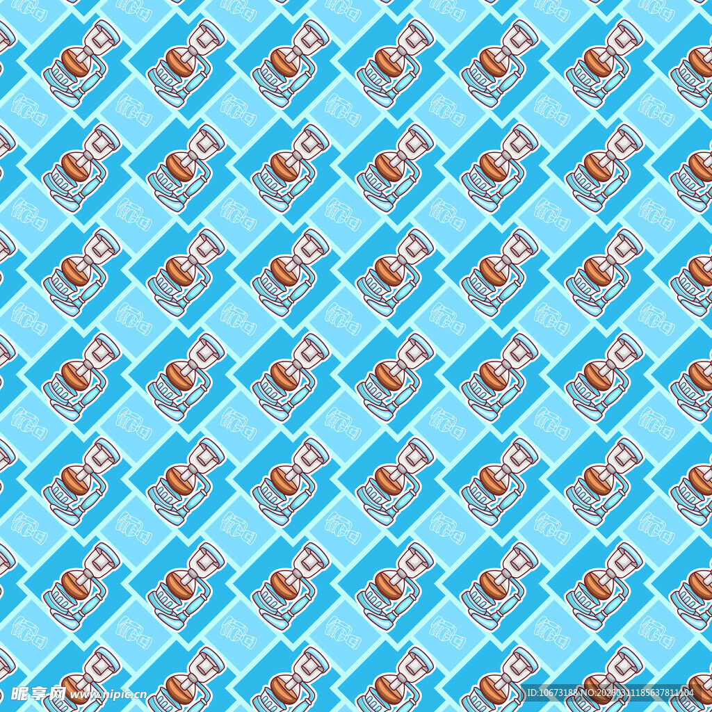 咖啡萃取工具图案背景