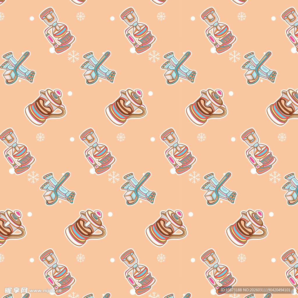 咖啡相关图案背景