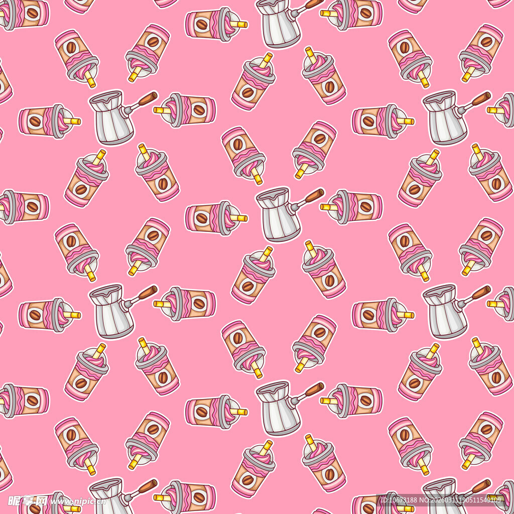 咖啡相关图案背景