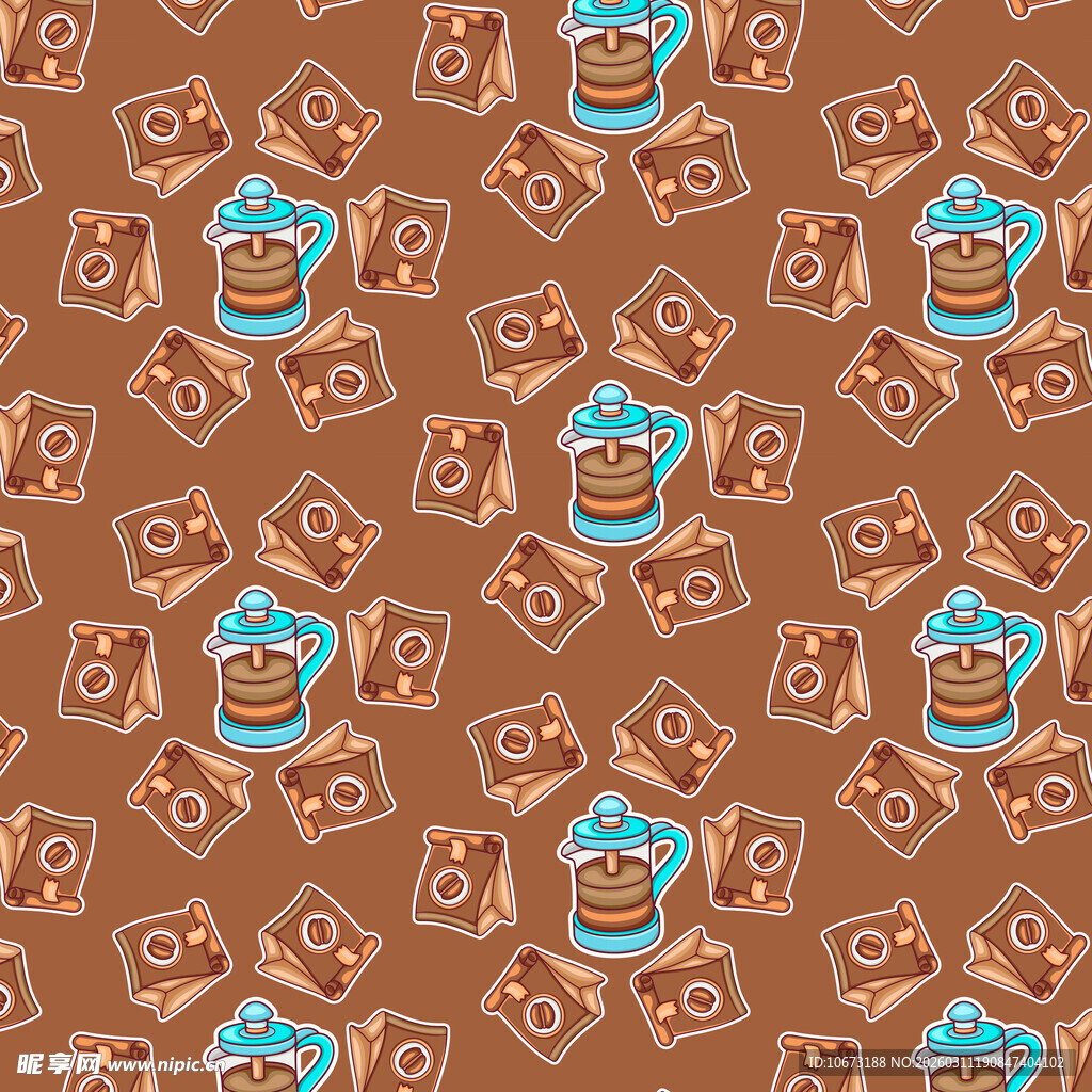 咖啡豆图案背景