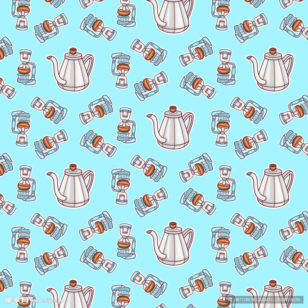 咖啡相关图案背景