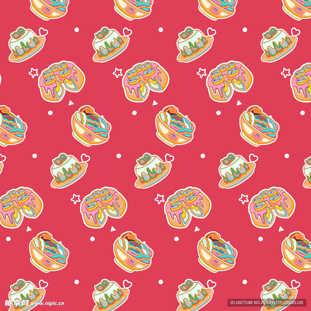 甜品蛋糕图案背景