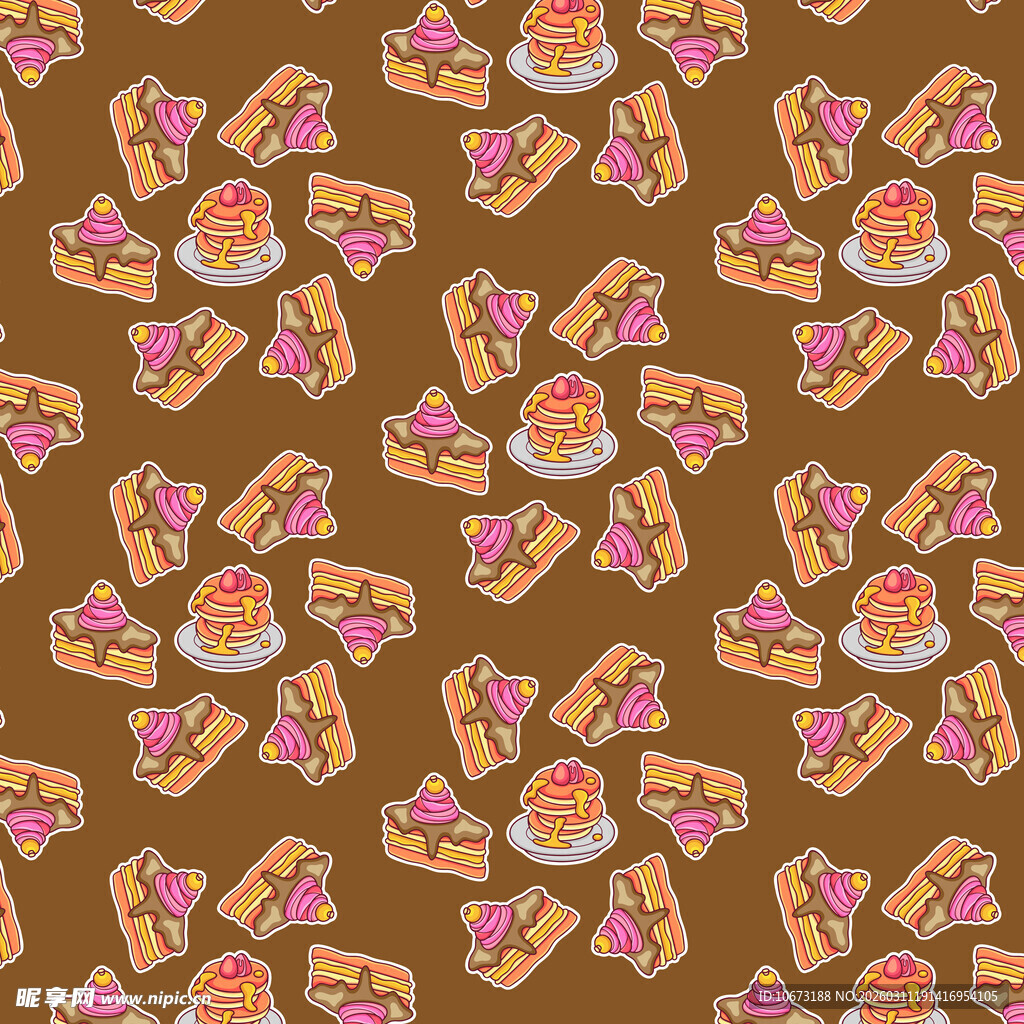 美食甜点图案背景