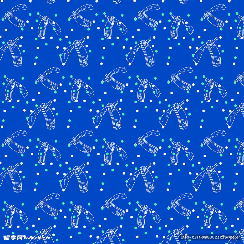 刮胡刀图案背景