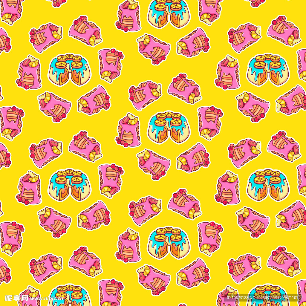 美食甜点图案背景