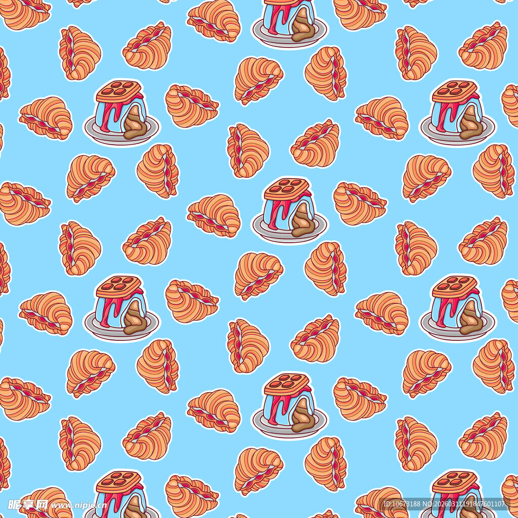 美食甜点图案背景