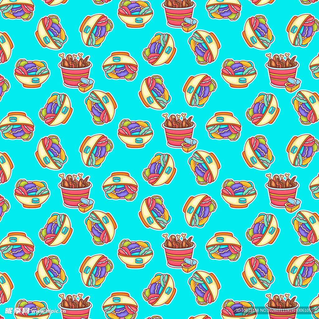 美食图案背景