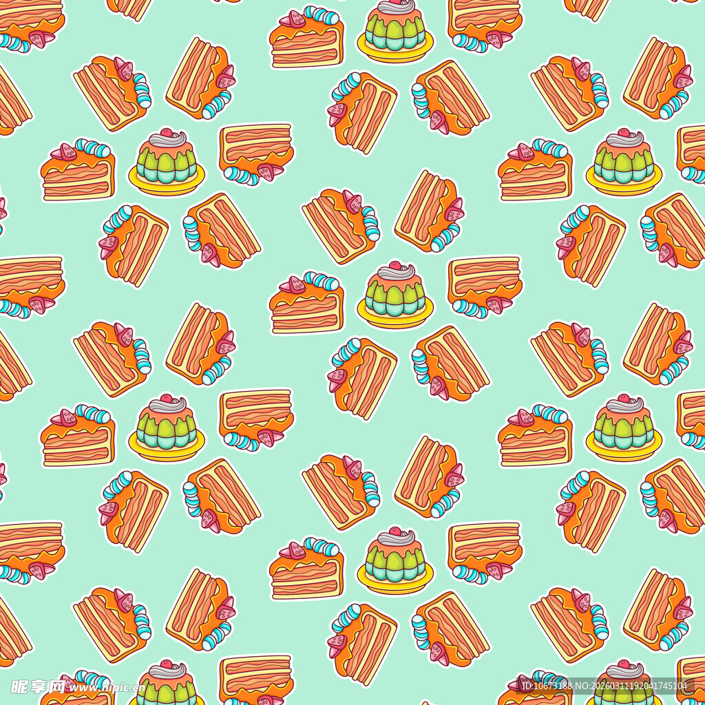 美食甜点图案背景
