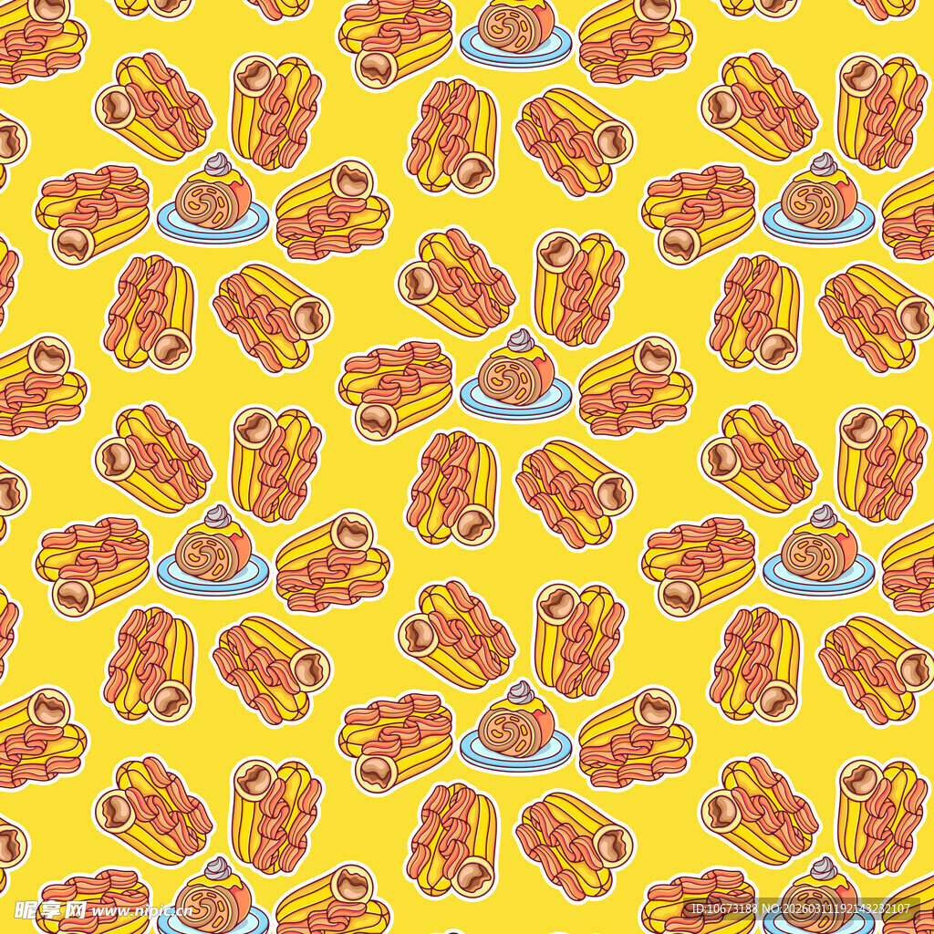 美食甜点图案背景