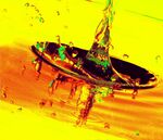 色彩斑斓的液体飞溅瞬间