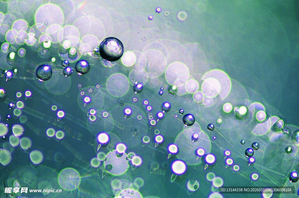 梦幻光斑水滴背景图