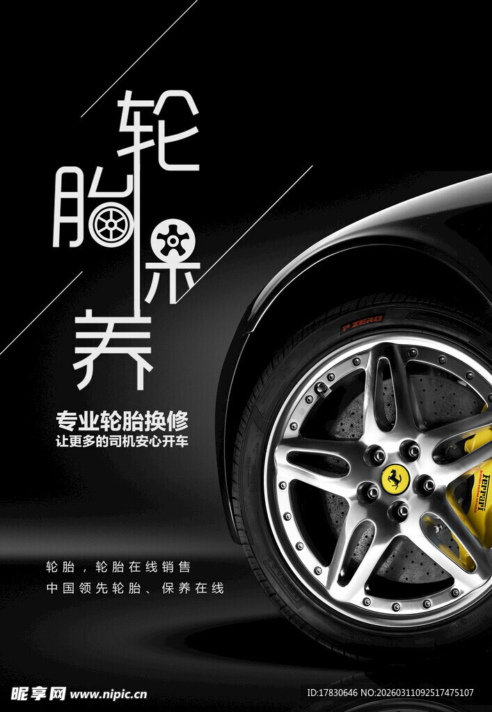 轮胎保养海报