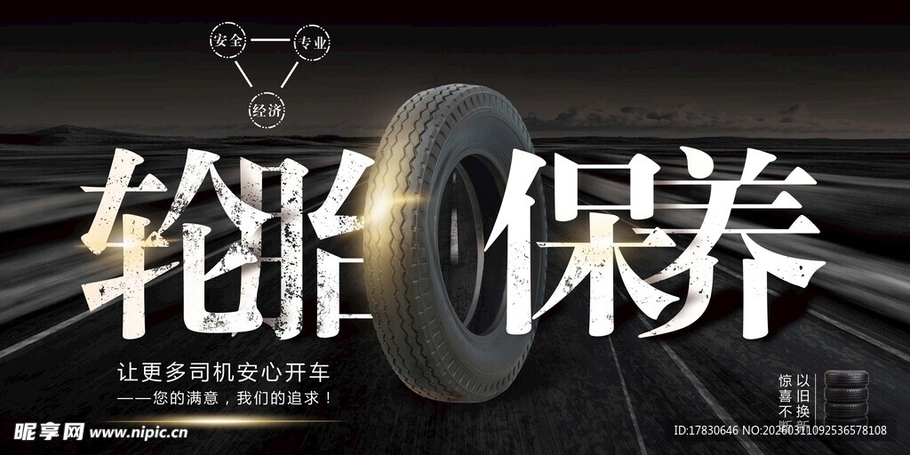 轮胎保养海报