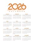 2026年日历模板