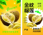 金枕榴莲促销海报