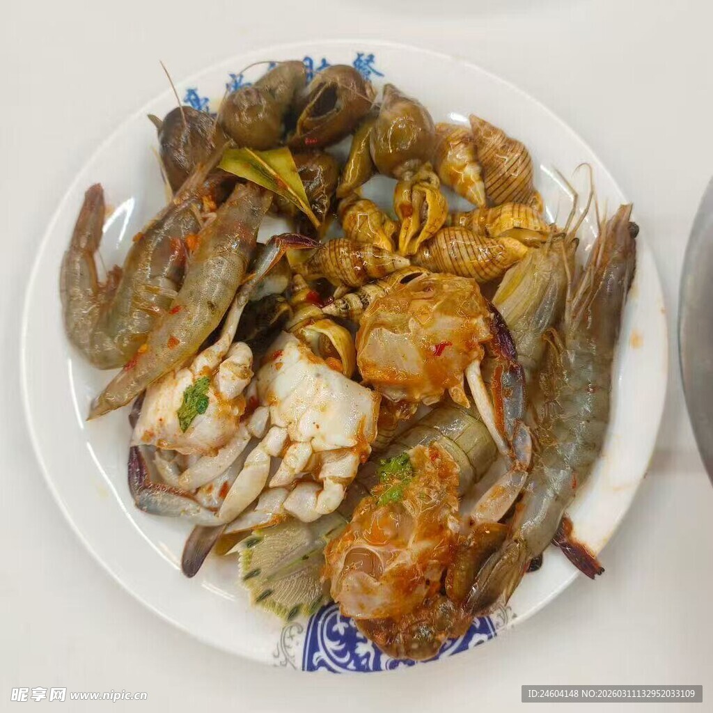 海鲜美食拼盘
