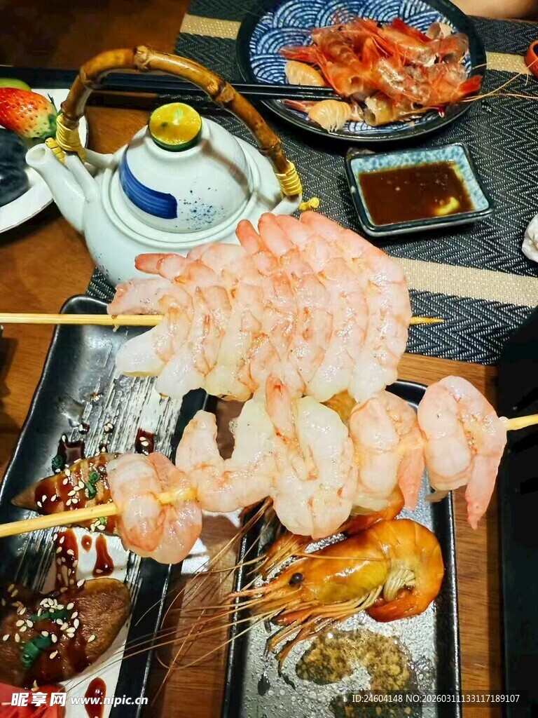 丰盛海鲜烧烤美食盛宴