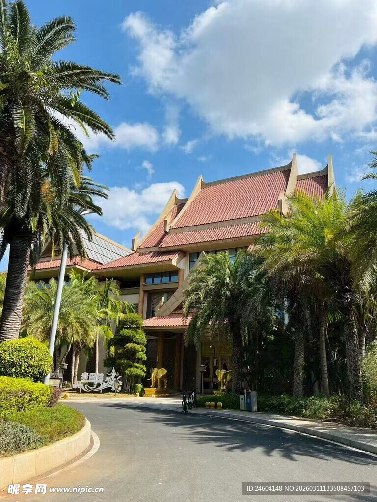 热带风情的特色建筑景观