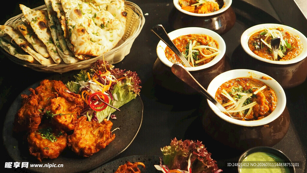 多样美味亚洲风味美食